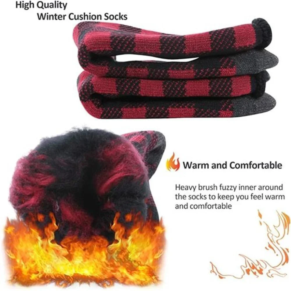2 Pair Women's Warm Winter Thermal Socks Thick Insulated Heated